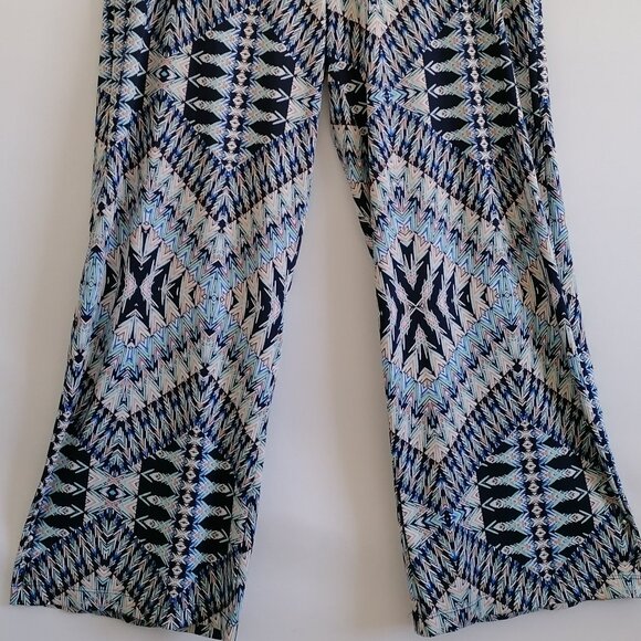 Alyx Womens Multicolor Elastic Waistband Aztec Print Palazzo Pants Size XL - Picture 3 of 6